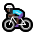 🚴🏿‍♀️ woman biking: dark skin tone display on Windows